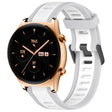 For Honor Watch GS 3 22mm Two Color Textured Silicone Watch Band(White+Grey) - Watch Bands by PMC TechLife | Online Shopping South Africa | PMC TechLife