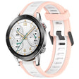 For Honor Watch GS 3i 22mm Two Color Textured Silicone Watch Band(White+Pink) - free shipping - PMC TechLife - Order now!