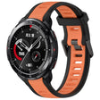 For Honor Watch GS Pro 22mm Two Color Textured Silicone Watch Band(Orange+Black) - Watch Bands by PMC TechLife | Online Shopping South Africa | PMC TechLife