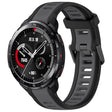 For Honor Watch GS Pro 22mm Two Color Textured Silicone Watch Band(Grey+Black) - Watch Bands by PMC TechLife | Online Shopping South Africa | PMC TechLife