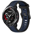 For Honor Watch GS Pro 22mm Two Color Textured Silicone Watch Band(Midnight Blue+Black) - Watch Bands by PMC TechLife | Online Shopping South Africa | PMC TechLife