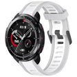 For Honor Watch GS Pro 22mm Two Color Textured Silicone Watch Band(White+Grey) - Watch Bands by PMC TechLife | Online Shopping South Africa | PMC TechLife