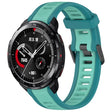 For Honor Watch GS Pro 22mm Two Color Textured Silicone Watch Band(Teal) - Watch Bands by PMC TechLife | Online Shopping South Africa | PMC TechLife
