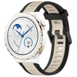 For Huawei Watch GT3 Pro 43mm 20mm Two Color Textured Silicone Watch Band(Starlight + Black) - Watch Bands by PMC TechLife | Online Shopping South Africa | PMC TechLife