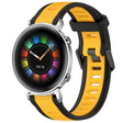 For Huawei Watch GT2 42mm 20mm Two Color Textured Silicone Watch Band(Yellow+Black) - Watch Bands by PMC TechLife | Online Shopping South Africa | PMC TechLife