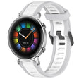 For Huawei Watch GT2 42mm 20mm Two Color Textured Silicone Watch Band(White+Grey) - Watch Bands by PMC TechLife | Online Shopping South Africa | PMC TechLife