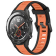 For Huawei Watch 2 20mm Two Color Textured Silicone Watch Band(Orange+Black) - Watch Bands by PMC TechLife | Online Shopping South Africa | PMC TechLife