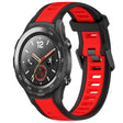 For Huawei Watch 2 20mm Two Color Textured Silicone Watch Band(Red+Black) - Watch Bands by PMC TechLife | Online Shopping South Africa | PMC TechLife