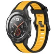 For Huawei Watch 2 20mm Two Color Textured Silicone Watch Band(Yellow+Black) - Watch Bands by PMC TechLife | Online Shopping South Africa | PMC TechLife