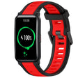 For Honor Watch ES 20mm Two Color Textured Silicone Watch Band(Red+Black) - Watch Bands by PMC TechLife | Online Shopping South Africa | PMC TechLife
