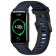 For Honor Watch ES 20mm Two Color Textured Silicone Watch Band(Midnight Blue+Black) - Watch Bands by PMC TechLife | Online Shopping South Africa | PMC TechLife