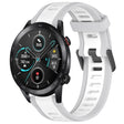 For Honor MagicWatch2 42mm 20mm Two Color Textured Silicone Watch Band(White+Grey) - Watch Bands by PMC TechLife | Online Shopping South Africa | PMC TechLife