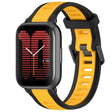 For Amazfit Active 20mm Two-Color Textured Silicone Watch Band(Yellow+Black) - Watch Bands by PMC TechLife | Online Shopping South Africa | PMC TechLife