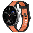 For Amazfit GTR Mini 20mm Two-Color Textured Silicone Watch Band(Orange+Black) - Watch Bands by PMC TechLife | Online Shopping South Africa | PMC TechLife