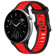 For Amazfit GTR Mini 20mm Two-Color Textured Silicone Watch Band(Red+Black) - Watch Bands by PMC TechLife | Online Shopping South Africa | PMC TechLife