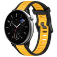 For Amazfit GTR Mini 20mm Two-Color Textured Silicone Watch Band(Yellow+Black) - Watch Bands by PMC TechLife | Online Shopping South Africa | PMC TechLife