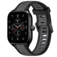For Amazfit GTS 4 20mm Two-Color Textured Silicone Watch Band(Grey+Black) - Watch Bands by PMC TechLife | Online Shopping South Africa | PMC TechLife