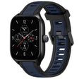 For Amazfit GTS 4 20mm Two-Color Textured Silicone Watch Band(Midnight Blue+Black) - Watch Bands by PMC TechLife | Online Shopping South Africa | PMC TechLife