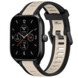 For Amazfit GTS 4 20mm Two-Color Textured Silicone Watch Band(Starlight + Black) - Watch Bands by PMC TechLife | Online Shopping South Africa | PMC TechLife