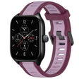 For Amazfit GTS 4 20mm Two-Color Textured Silicone Watch Band(Purple) - free shipping - PMC TechLife - Order now!