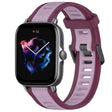 For Amazfit GTS 3 20mm Two-Color Textured Silicone Watch Band(Purple) - Watch Bands by PMC TechLife | Online Shopping South Africa | PMC TechLife