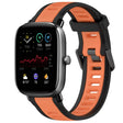For Amazfit GTS 2 Mini 20mm Two-Color Textured Silicone Watch Band(Orange+Black) - Watch Bands by PMC TechLife | Online Shopping South Africa | PMC TechLife