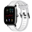 For Amazfit GTS 2 Mini 20mm Two-Color Textured Silicone Watch Band(White+Grey) - Watch Bands by PMC TechLife | Online Shopping South Africa | PMC TechLife