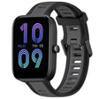 For Amazfit Bip 3 20mm Two-Color Textured Silicone Watch Band(Grey+Black) - Watch Bands by PMC TechLife | Online Shopping South Africa | PMC TechLife