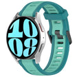For Samsung Galaxy Watch 6 44mm 20mm Two Color Textured Silicone Watch Band(Teal) - free shipping - PMC TechLife - Order now!