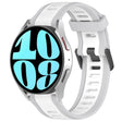 For Samsung Galaxy Watch 6 40mm 20mm Two Color Textured Silicone Watch Band(White+Grey) - free shipping - PMC TechLife - Order now!