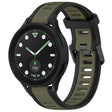 For Samsung Galaxy watch 5 Pro Golf Edition 20mm Two Color Textured Silicone Watch Band(Green+Black) - Watch Bands by PMC TechLife | Online Shopping South Africa | PMC TechLife