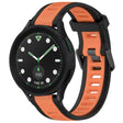 For Samsung Galaxy watch 5 Golf Edition 20mm Two Color Textured Silicone Watch Band(Orange+Black) - Watch Bands by PMC TechLife | Online Shopping South Africa | PMC TechLife
