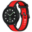 For Samsung Galaxy watch 5 Golf Edition 20mm Two Color Textured Silicone Watch Band(Red+Black) - Watch Bands by PMC TechLife | Online Shopping South Africa | PMC TechLife