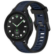 For Samsung Galaxy watch 5 Golf Edition 20mm Two Color Textured Silicone Watch Band(Midnight Blue+Black) - Watch Bands by PMC TechLife | Online Shopping South Africa | PMC TechLife