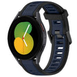 For Samsung Galaxy Watch 5  44mm 20mm Two Color Textured Silicone Watch Band(Midnight Blue+Black) - Watch Bands by PMC TechLife | Online Shopping South Africa | PMC TechLife
