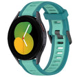 For Samsung Galaxy Watch 5  40mm 20mm Two Color Textured Silicone Watch Band(Teal) - Watch Bands by PMC TechLife | Online Shopping South Africa | PMC TechLife