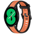 For Samsung Galaxy Watch 4 44mm 20mm Two Color Textured Silicone Watch Band(Orange+Black) - Watch Bands by PMC TechLife | Online Shopping South Africa | PMC TechLife