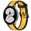 For Samsung Galaxy Watch 4 40mm 20mm Two Color Textured Silicone Watch Band(Yellow+Black) - Watch Bands by PMC TechLife | Online Shopping South Africa | PMC TechLife