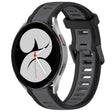 For Samsung Galaxy Watch 4 40mm 20mm Two Color Textured Silicone Watch Band(Grey+Black) - Watch Bands by PMC TechLife | Online Shopping South Africa | PMC TechLife