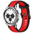 For Samsung  Galaxy Watch 4 Classic 42mm 20mm Two Color Textured Silicone Watch Band(Red+Black) - free shipping - PMC TechLife - Order now!
