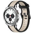 For Samsung  Galaxy Watch 4 Classic 42mm 20mm Two Color Textured Silicone Watch Band(Starlight + Black) - free shipping - PMC TechLife - Order now!
