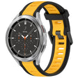 For Samsung  Galaxy Watch 4 Classic 46mm 20mm Two Color Textured Silicone Watch Band(Yellow+Black) - free shipping - PMC TechLife - Order now!