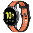 For Samsung Galaxy Watch Active 2 44mm 20mm Two Color Textured Silicone Watch Band(Orange+Black) - Watch Bands by PMC TechLife | Online Shopping South Africa | PMC TechLife