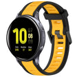 For Samsung Galaxy Watch Active 2 44mm 20mm Two Color Textured Silicone Watch Band(Yellow+Black) - Watch Bands by PMC TechLife | Online Shopping South Africa | PMC TechLife