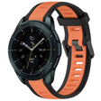 For Samsung Galaxy Watch 42mm 20mm Two Color Textured Silicone Watch Band(Orange+Black) - Watch Bands by PMC TechLife | Online Shopping South Africa | PMC TechLife