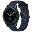 For Samsung Galaxy Watch 42mm 20mm Two Color Textured Silicone Watch Band(Midnight Blue+Black) - Watch Bands by PMC TechLife | Online Shopping South Africa | PMC TechLife