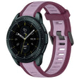 For Samsung Galaxy Watch 42mm 20mm Two Color Textured Silicone Watch Band(Purple) - Watch Bands by PMC TechLife | Online Shopping South Africa | PMC TechLife