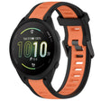 For Garmin Forerunner 165 20mm Two Color Textured Silicone Watch Band(Orange+Black) - Watch Bands by PMC TechLife | Online Shopping South Africa | PMC TechLife