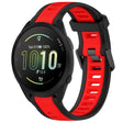 For Garmin Forerunner 165 20mm Two Color Textured Silicone Watch Band(Red+Black) - Watch Bands by PMC TechLife | Online Shopping South Africa | PMC TechLife
