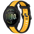 For Garmin Forerunner 165 20mm Two Color Textured Silicone Watch Band(Yellow+Black) - Watch Bands by PMC TechLife | Online Shopping South Africa | PMC TechLife